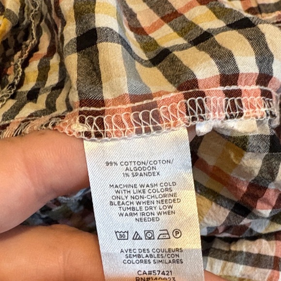 LOFT Multicolor Plaid Tiered Midi Dress Medium - Picture 5 of 5